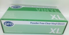 Clear Vinyl Gloves Powder Free Extra Large Box 100